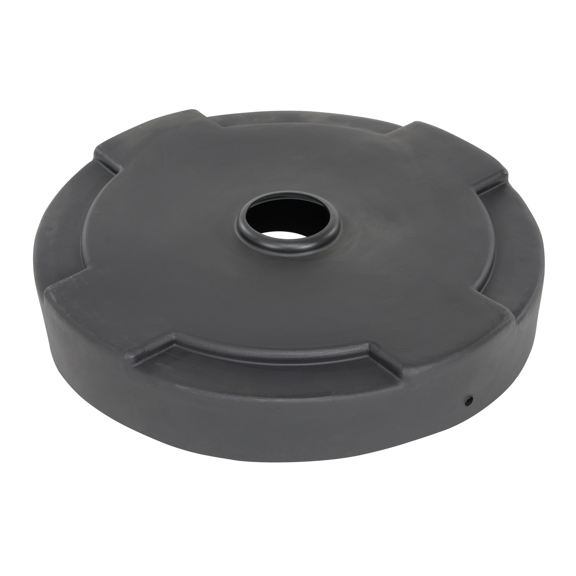 Vestil Low-Density Polyethylene Drum Recycle Lid - Closed, 55 Gal., 24.75in. Diameter, Model# DC-P-55-CAN-BK